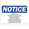 Signmission OSHA Notice, 5" Height, Battery Room This Room Contains Lead-Acid Sign, 7" X 5", Landscape OS-NS-D-57-L-10309 - alternate 1